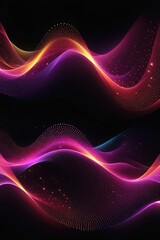 Colorful sound waves, abstract background, vertical composition