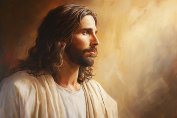 Painting of the portrait of Jesus