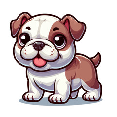 Obraz na płótnie Canvas flat vector logo of a dog