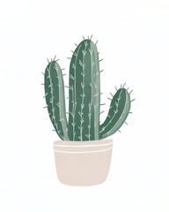Cactus illustrations can be used as print, home, or garden decoration