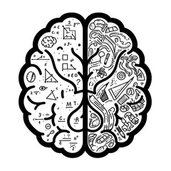 Brain, Brain Anatomy, Brain Illustration, Brain network, Neural Brain, Brain System, Creative brain, logical brain, Left brain, Right brain, Brain Svg, Brain Png, Brains Svg Png, Brain Cut File, 