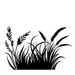 Wild Grass, Grass , Lawn, Botanical Grass, Grass Svg, Grass Clipart, Lawn Svg,  Grass Cut File, Grass silhouette, Grass Vector, Grass Cricut