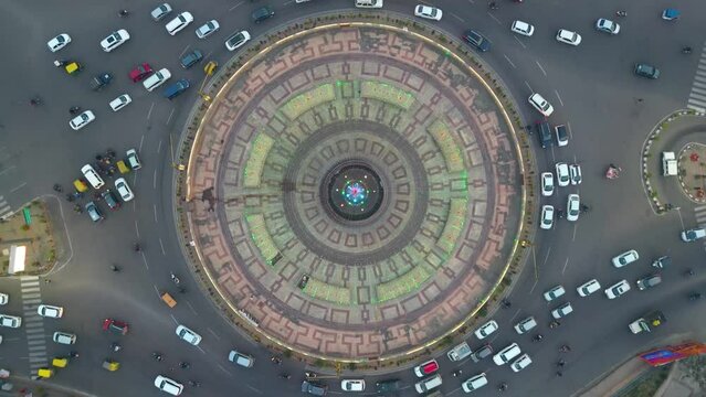 Aerial view of 1090 Chauraha Gomti Nagar,  DR AMBEDKAR DWAR, Lucknow metro and Lucknow charbagh railway station and Lucknow city