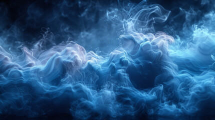 Closeup of thick swirling smoke with an almost tangible texture as if you could reach out and touch it.
