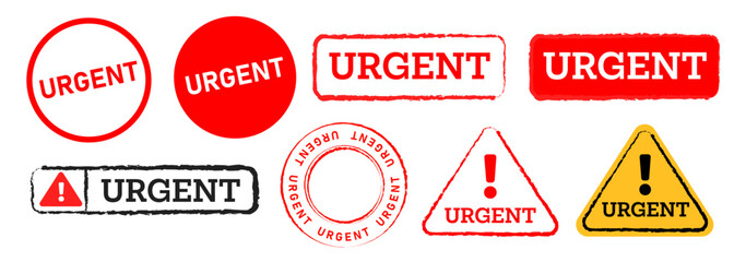 text urgent red square circle triangle stamp label sticker sign important information