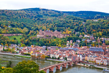 Fototapeta na wymiar Cityscape of Heidelberg city, Germany.