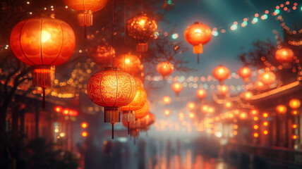 Obraz na płótnie Canvas chinese new year lanterns