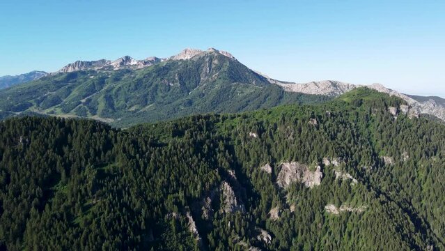 4k Summer Aerial View from  Ogden Canyon Utah 