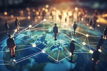 International Networking Connecting People around the World 3D Rendering