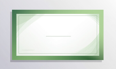Template of business card with green design with copy space.