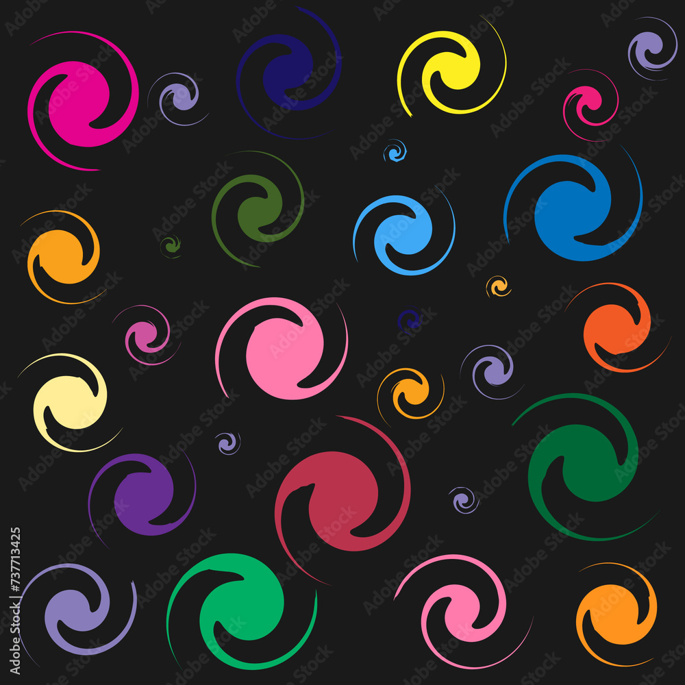 Poster seamless pattern with circles
