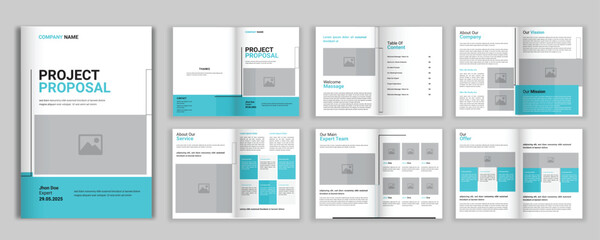 Elegant Project Proposal Brochure Template 