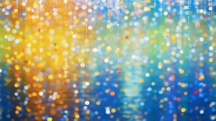 Obraz premium An iridescent holographic pastel rainbow smooth and shiny calm pond texture pattern, background