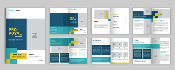 Project Proposal Template, Modern Proposal Print template Design