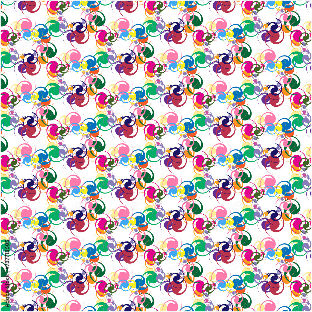 Poster multi-colored circle seamless pattern image