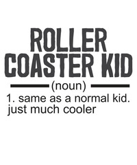 Funny Roller Coaster Kid Definition T-Shirt design vector, Riding a roller coaster, adrenalin, and adventure, roller coaster, amusement parks
