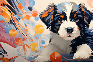 a portrait of a dog.
Generative AI