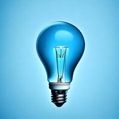 light bulb on blue background