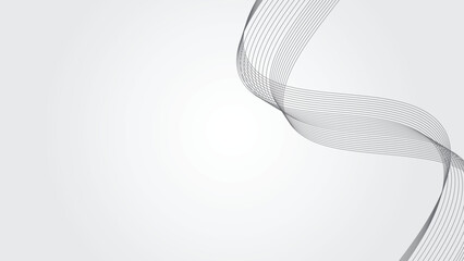 White gradient background with dynamic curve line wallpaper vector image for backdrop or presentation