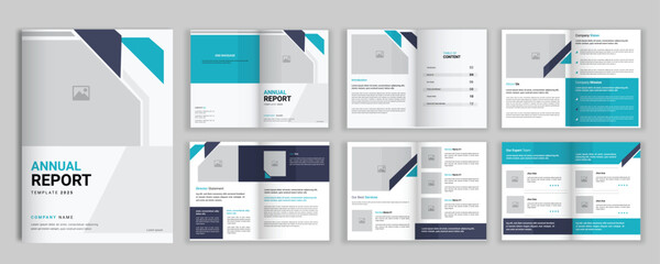 Design annual report, Blue Color template brochures, magazine a4 size. Minimalistic abstract  template