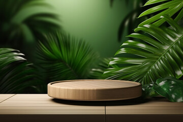 Podium mockup display for product presentation