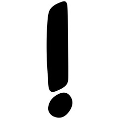 Black exclamation mark illustration 