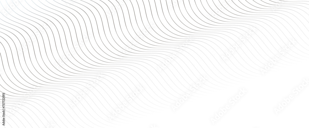 Aufkleber vector wavy thin lines pattern, simple abstract geometric transparent background, abstract black wav
