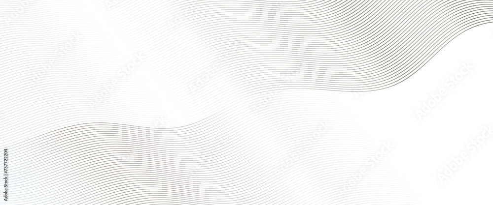 Poster vector minimal abstract transparent background with wavy thin lines.