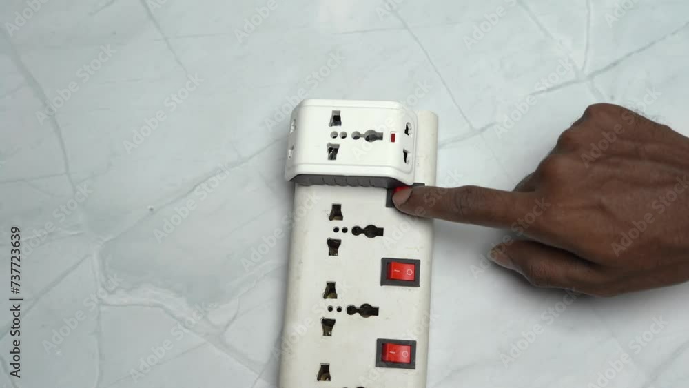 Poster multi plug power adapter testing in spy guard closeup view