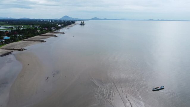 The floating mosque or Ziyadatul Abrar mosque is in Pagatan, Tanah Spice district, South Kalimantan