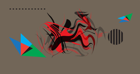 Obraz premium Abstract background with shapes. Greeting card design 