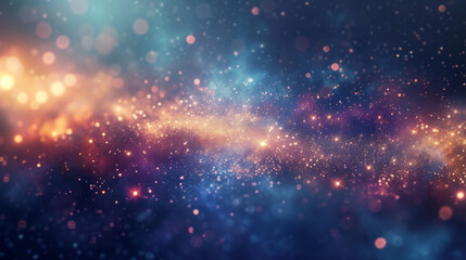 Naklejka premium In the bedazzling center of the universe an infinite storm of particles falls into the everhungry embrace of the galactic core.