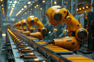 Automated Manufacturing Process robotics in factories