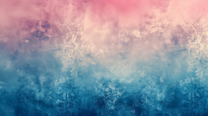 Abstract pastel pink and blue background with frosty texture gradient, ideal for creative space or graphic design backgrounds with ample negative space for text