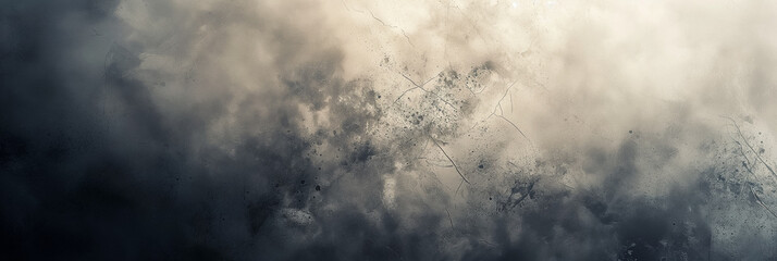 Abstract textured background with a grayscale cloudy smoke pattern and distressed elements, with ample copy space for text overlay - ideal for creative designs or backgrounds