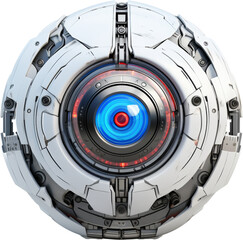 eye of robot,robot eye,internet watcher about security network isolated on white or transparent background,transparency - obrazy, fototapety, plakaty