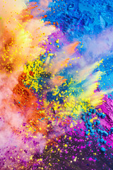 Fototapeta na wymiar Splash of colors. Concept of Holi festival in India. 