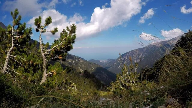 Timelapse of mount Olymp, Greece