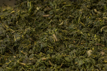 green tea leaves background