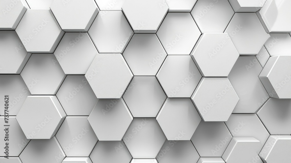 Poster a seamless light gray backdrop with a detailed hexagon design. generative ai.