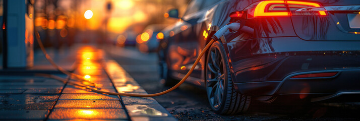 Automobile charging and getting electricity.