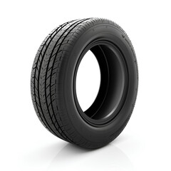 car tire isolated on white