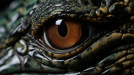 Close up of crocodile animals eyes.