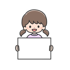 ボードを持つ女の子