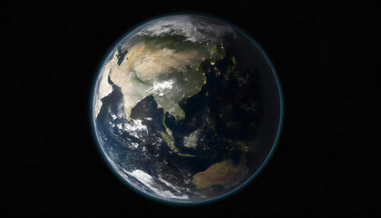 Fototapeta na wymiar 宇宙から見た地球のイメージ。宇宙空間。地球。An image of the Earth seen from space. outer space. Earth.