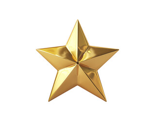 Obraz premium Gold star ioslated on transparent background