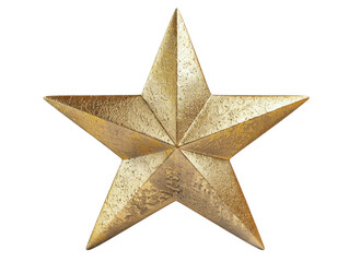 Obraz premium Gold star ioslated on transparent background