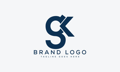 letter GK logo design vector template design for brand.