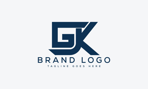 letter GK logo design vector template design for brand.