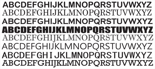 Calligraphic Fonts Handwritten Different Font for Lettering.